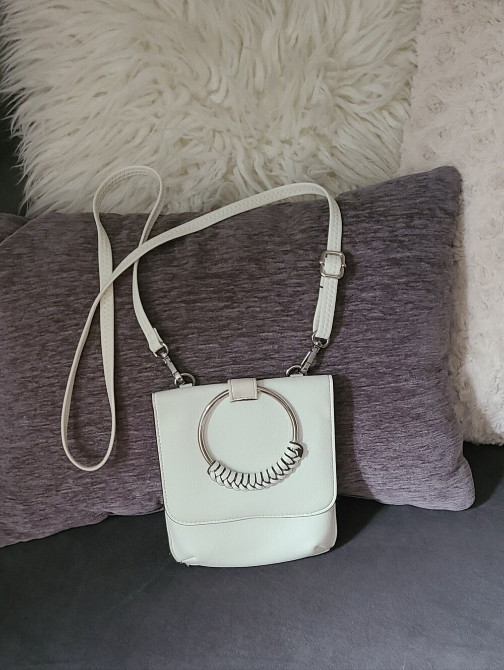 White Crossbody/Wristlet Bag by Collection XIIX